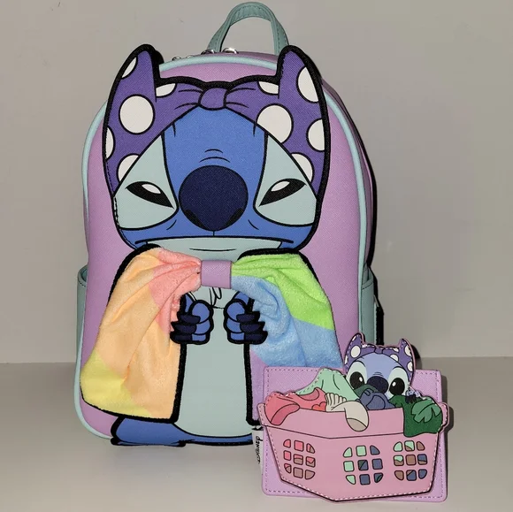 Loungefly | Bags | Loungefly Super Stitch Rainbow Cape Mini  display picture 1